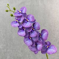 Susunan Anggrek Phalaenopsis Sutra Buatan Tangan Real Touch untuk Dekorasi Pernikahan, Hari Ibu, dan Rumah