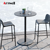 Nouvelles tables rondes en stratifié compact HPL élevé pour la maison et les affaires
