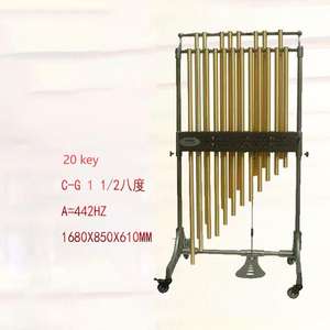 Cloches tubulaires métalliques professionnelles à 20 touches, notes de gamme C5 à G6 - Product Image 2