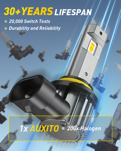 AUXITO 9005 12V 18V LED Headlight <b>Bulbs</b> 13W 3600lm 6500K <b>White</b> 1:1 HID Led Car Headlight blub - Product Image 3