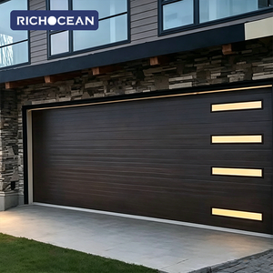 Portes <span class=keywords><strong>de</strong></span> <span class=keywords><strong>garage</strong></span> classiques en acier RICHOCEAN, couleur bois grainé, isolées avec panneaux sandwich en mousse, <span class=keywords><strong>porte</strong></span> <span class=keywords><strong>de</strong></span> <span class=keywords><strong>garage</strong></span> électrique - Product Image 3