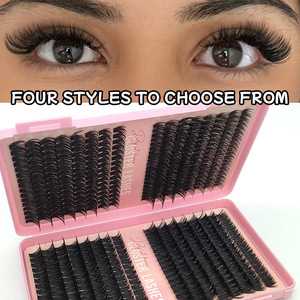 Faux cils DIY semi-artisanaux transfrontaliers, cils en grappe individuels 60D100D120D150D, pack mixte, livre <span class=keywords><strong>de</strong></span> cils grand volume pour - Product Image 3