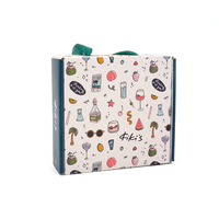 Boîte à roulettes en carton ondulé blanc personnalisée avec poignée rose pour l'emballage de jouets et de vêtements, boîte cadeau