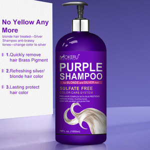 Shampoo violet Mokeru <span class=keywords><strong>pour</strong></span> <span class=keywords><strong>cheveux</strong></span> blonds, élimine <span class=keywords><strong>les</strong></span> tons jaunes et bruns, éclaircit <span class=keywords><strong>les</strong></span> <span class=keywords><strong>cheveux</strong></span> gris blonds, sans sulfate. - Product Image 6