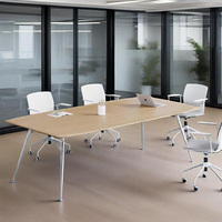 Personnalisable moderne petite salle de réunion Table de conférence mobilier de bureau panneau MDF adapté pour l'école hôtel hôpital bureau