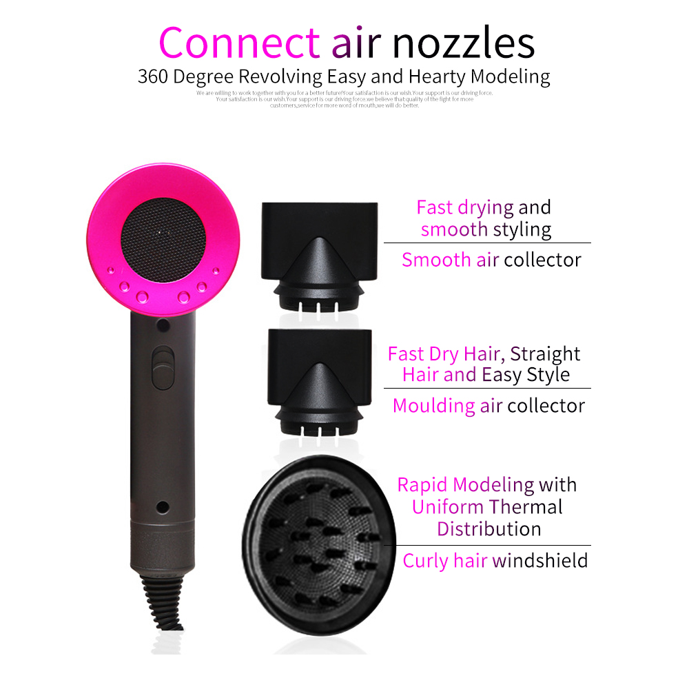 Description Picture 4 of itemProfessional Hair Dryer Strong Wind Hot Air Cold Air Ion Salon HairDryer 1800w Brush Negative Ion Blow Dryer with Diffuser