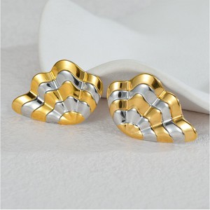 Pendientes de Acero Inoxidable <span class=keywords><strong>con</strong></span> Baño de Oro Real de 18K, Diseño de Ala de Lazo, Ligeros, de Lujo, <span class=keywords><strong>con</strong></span> Estampado de Cebra, Resistentes a la Decoloración, Joyería para <span class=keywords><strong>Mujer</strong></span> - Product Image 3