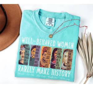 T-Shirt da Donna Comfort Colors, Manica Corta, Collo Tondo, Stampa Femminista, 100% Cotone Jersey, Casual per Tutte le Stagioni - Product Image 1