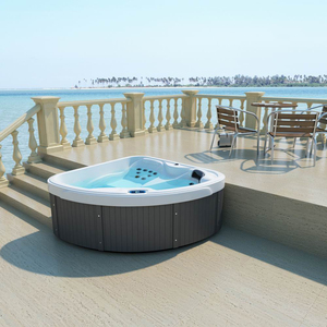 Jacuzzi pour 2 personnes, spa <span class=keywords><strong>portable</strong></span>, bain à remous extérieur en acrylique - Product Image 1
