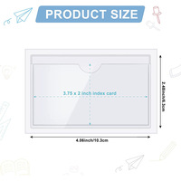 Porte-cartes d'index auto-adhésif de taille personnalisée Pochettes pour cartes de bibliothèque en plastique transparent Porte-étiquette avec ouverture sur le dessus