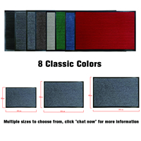 Robuste Eingangsmatte aus Polyester mit Streifenmuster, Anti-Curl, flach liegend, PVC-Rückseite, rutschfest, für gewerbliche Eingänge, Großhandel