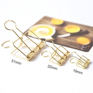 <span class=keywords><strong>Clip</strong></span> de reliure squelette en métal de couleur assortie dans les tailles 19MM 32MM 51MM pour l'organisation de facture papier - Product Image 6