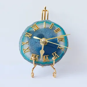 Novo estilo pedra preciosa relógio de aguar relógio de mesa de luxo aceitar oem como presente
