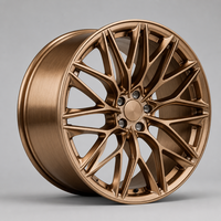 Nouvelle jante en alliage d'aluminium forgé, design Y Mesh, bronze brossé, concave, logo personnalisé, jante de voiture 18-22 pouces 5x114.3