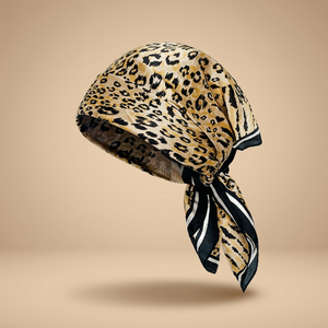 New Summer Thin Breathable Satin Polyester Animal Camouflage Retro Subculture Triangular Headscarf - Product Image 3