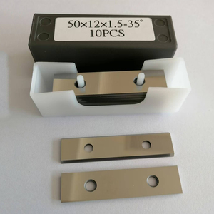 Long-lasting Woodworking Carbide Insert Blades 50*12*1.5mm -35° Reversible Indexable Knife for Spiral Planer - Product Image 3