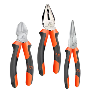 3pcs 3.5in Custom OEM Stainless Steel Serrated Jaw DIY Cutting Needle Nose Mini <b>Pliers</b> <b>Sets</b> for Jewelry Making - Product Image 1