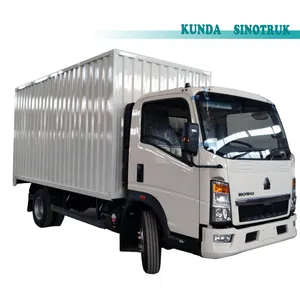 Single Cabin 4x2 Light Loading Mini Van Cargo Box Lorry Truck China Sinotruk Howo Homan Truck