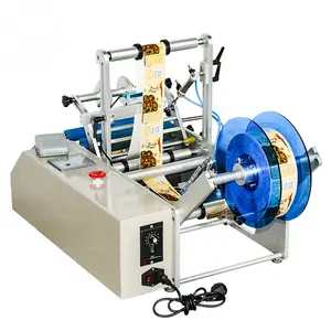 CH-50 Round Jar Label Applicator Semiautomatic Wine Bottle Labeling Machine For Conical Bottle