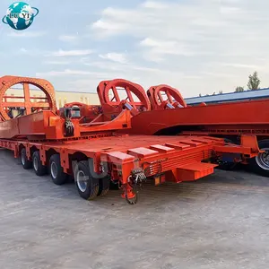 high quality 4 line 8 axles wind turbine blade transport trailer for mountain road condition