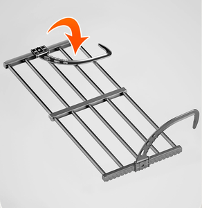 رف تجفيف ملابس قابل للطي على الطراز الاسكندنافي تصميم معلق شبيه للمنزل قابل للتوسيع عملي لتجفيف الملابس والأحذية - Product Image 5