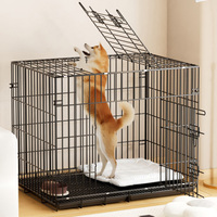 Cage à chien pliable en fil métallique de haute qualité, double porte, cage en métal pour chien