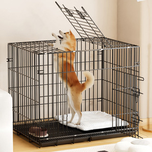 Cage à chien pliable en fil métallique de haute qualité, <span class=keywords><strong>double</strong></span> porte, cage en métal pour chien - Product Image 6