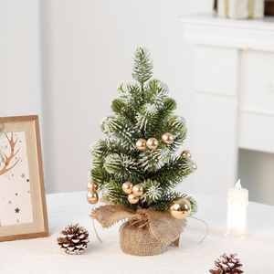 Новогодняя мини-елка SHUANGYUAN нового дизайна, настольная, с шарами, искусственная - Product Image 2