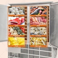 Congélateur vertical commercial MY pour dumplings, refroidisseur à double chariot, machine de surgélation rapide pour poissons congelés