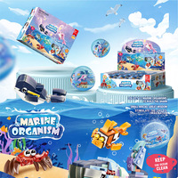 Jouet éducatif en blocs de construction en plastique ABS de la marque XINGLE, modèle d'animaux sous-marins à l'échelle 1:8, lot de 12 pièces pour les enfants de 5 à 7 ans, vente chaude