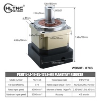 Réducteur de vitesse planétaire de précision, réducteur planétaire hélicoïdal pour moteur servo Nema52, moteur servo 110/130