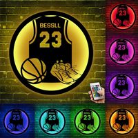 Letrero LED de neón personalizado Neonawall con diseño de camiseta de baloncesto y interruptor regulador de intensidad, ideal para bares, fiestas, Navidad, cumpleaños, decoración, venta al por mayor