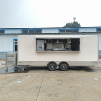 Cuisine mobile entièrement équipée pour pizza, barbecue, hamburgers et jus