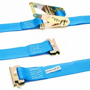 2 "4000LBS Polyester E-Track Ratchet Straps Tie Strap Spring E-Fittings Sangle De Roue Cliquet pour une fixation efficace des roues - Product Image 3