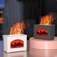 Humidificateur d'Air Innovant H2O Diffuseur Portable Brume Froide Usb3D Flamme Mini Cheminée Humidificateur Aromatique Diffuseur d'Huiles Essentielles