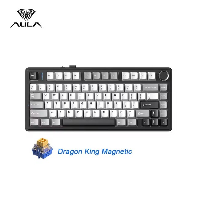 AULA F75 HE Mechanical Keyboard Magnetic Switch 75% 80 Keycaps 8K Polling Rate Tri-mode RGB Hot Swap Wireless Gaming Keyboard