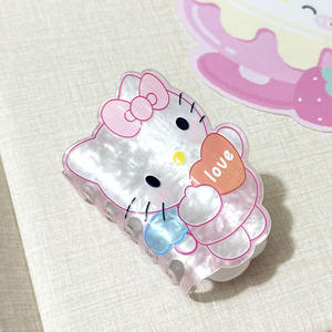 Pinza de Pelo Coreana de Acrílico con Diseño de Gato y Tiburón, Pinza de Pelo Moderna para Mujeres con Cabello Grueso - Product Image 5