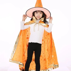 Vestido de capa de bruja <span class=keywords><strong>Mago</strong></span> <span class=keywords><strong>para</strong></span> niños de Halloween con sombrero puntiagudo traje de seda <span class=keywords><strong>para</strong></span> fiestas de <span class=keywords><strong>cumpleaños</strong></span> de juego de rol - Product Image 3