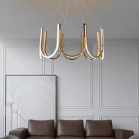 Lampe suspendue LED en forme de U pour la protection des yeux, style nordique minimaliste, luminaire de salon, lustre