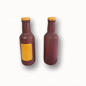 Anti-stress en mousse PU en forme de bouteille de bière ou de champagne, personnalisable avec logo imprimé - Product Image 2