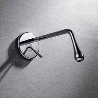 Nordique tout cuivre mur en pistolet gris robinet et robinet chaud et froid évier robinets salle de bain toilette minimaliste laiton contemporain céramique