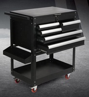 Chariot professionnel en acier inoxydable de nouveau design Chariot à outils de fosse à 5 tiroirs Armoire à outils robuste