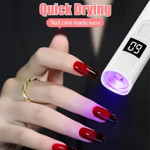 Rechargeable <b>Mini</b> UV LED Nail Lamp with Smart Display Portable Fast-Drying Nail Dryer Stand for Manicure Removable <b>Desk</b> UV Light - Product Image 2