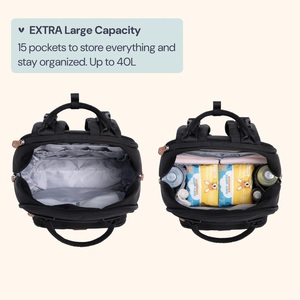 RAYLON Nueva Mochila Pañalera Convertible Multifuncional Impermeable con USB de Gran Capacidad para Mamá - Poliéster para Todas las Estaciones - Product Image 5