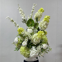 Boules d'hortensias artificielles blanc-vert pour arrangements floraux, centres de table de mariage, décorations de fête d'anniversaire
