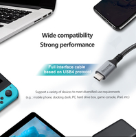 Cable USB4 de 240 W y 40 Gbps, USB Tipo C a C, Thunderbolt 3, Cable de Datos, 48 V/5 A, 8K, 60 Hz, PD3.1, Carga Rápida, Cable USB C para MacBook, Cable USB4
