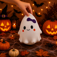 Crazy Fun Ghost Squishy TPR Blanc et Violet avec Nœud Papillon, Coffret Unisexe, 6 ans et plus, CXGS, Fabriqué au Zhejiang