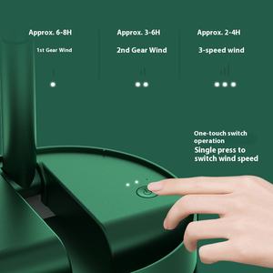 مروحة يدوية صيفية قابلة للطي وتلسكوبية، مروحة طاولة محمولة مع شحن لاسلكي وبطارية، 3 شفرات و3 سرعات هادئة - Product Image 5