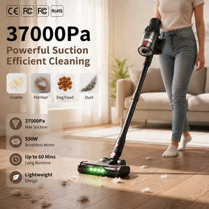 650W Lightweight Dry Cyclone Cordless Portable Stick Vacuum Cleaner for Pet Carpet Cleaning Dust Collection Station - Product Image 1