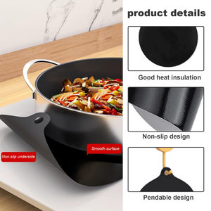 Round <b>Glass</b> Top Induction Cover Hob <b>Protector</b> Hob Covers Silicone Induction Cooktop Mat - Product Image 6